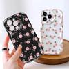 Cartoon Pattern Cream Texture Casing Wavy Edge Soft Silicone Cover Phone Case for IPhone Samsung Huawei Honor Xiaomi Redmi Infinix Tecno