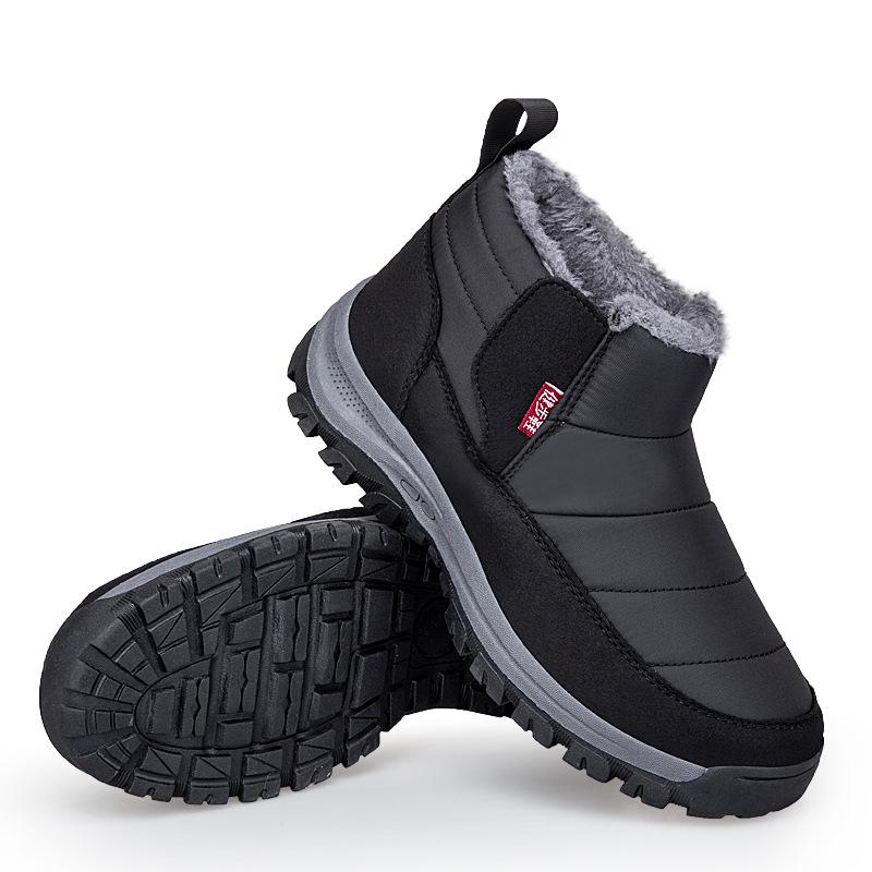 Обувь из хлопка для пожилых женщин, зимние теплые кроссовки из кашемира для пожилых матерей, нескользящие водонепроницаемые зимние ботинки