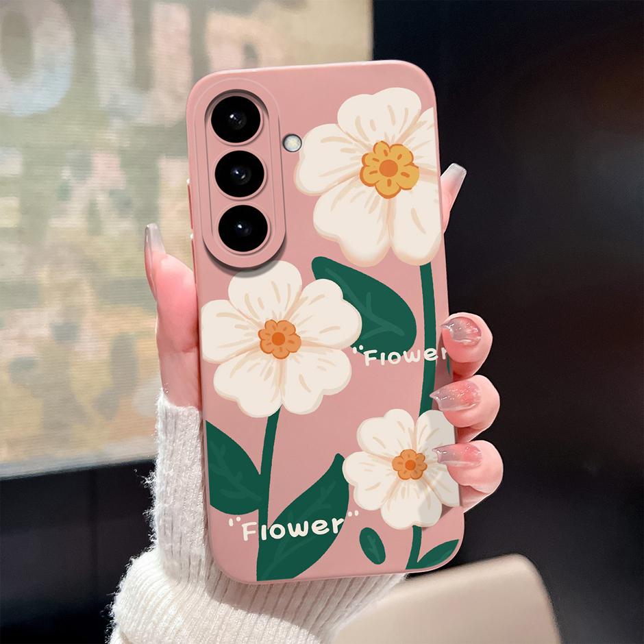 Чехол Для Samsung Galaxy S26 Plus Ultra Мультяшный Цветочный Узор Силиконовый Защитный Чехол Для SamsungGalaxyS26 Plus S26Ultra Funda