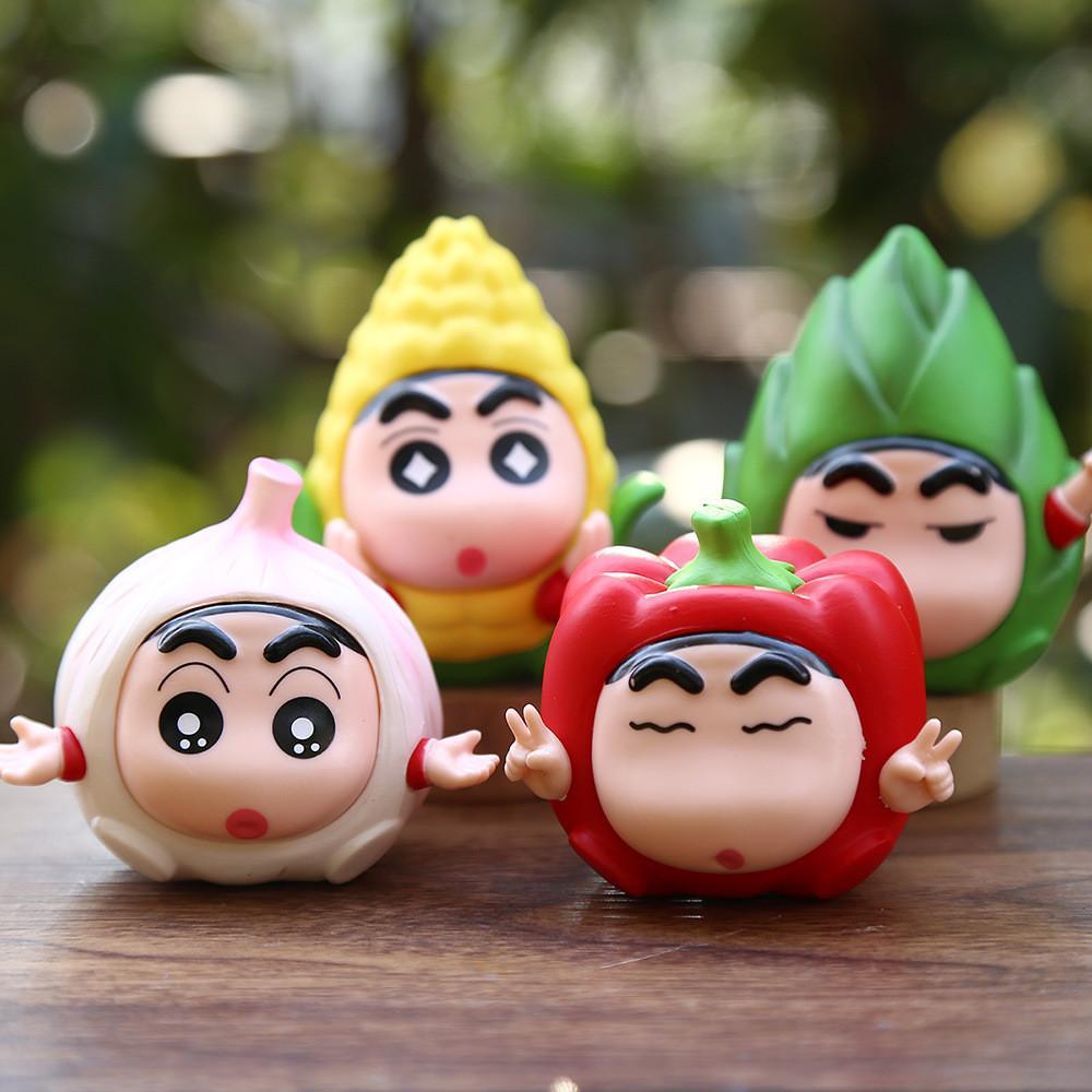 Shin Fruit Crayon Chan Pvc Desktop Decor  Action Figure Model Collectors For