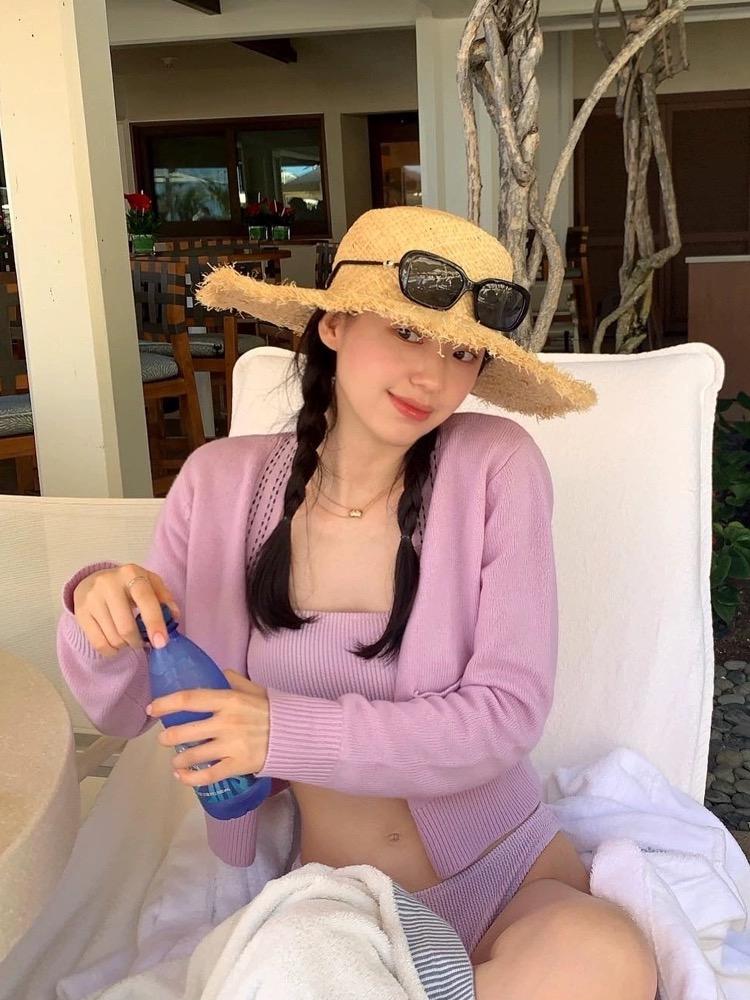 Летняя натуральная рафия Солнцезащитная шляпа для женщин Широкие поля Модная мягкая шляпа-колпак Соломенная шляпа Девочка Отдых на природе Пляжная шляпа Панама
