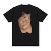 ZX Tee Cute Peace Hamster Funny Meme T Shirt Women Retro Fashion Short Sleeve T-shirts Tops Casual T-shirt Aesthetic Clothes Harajuku