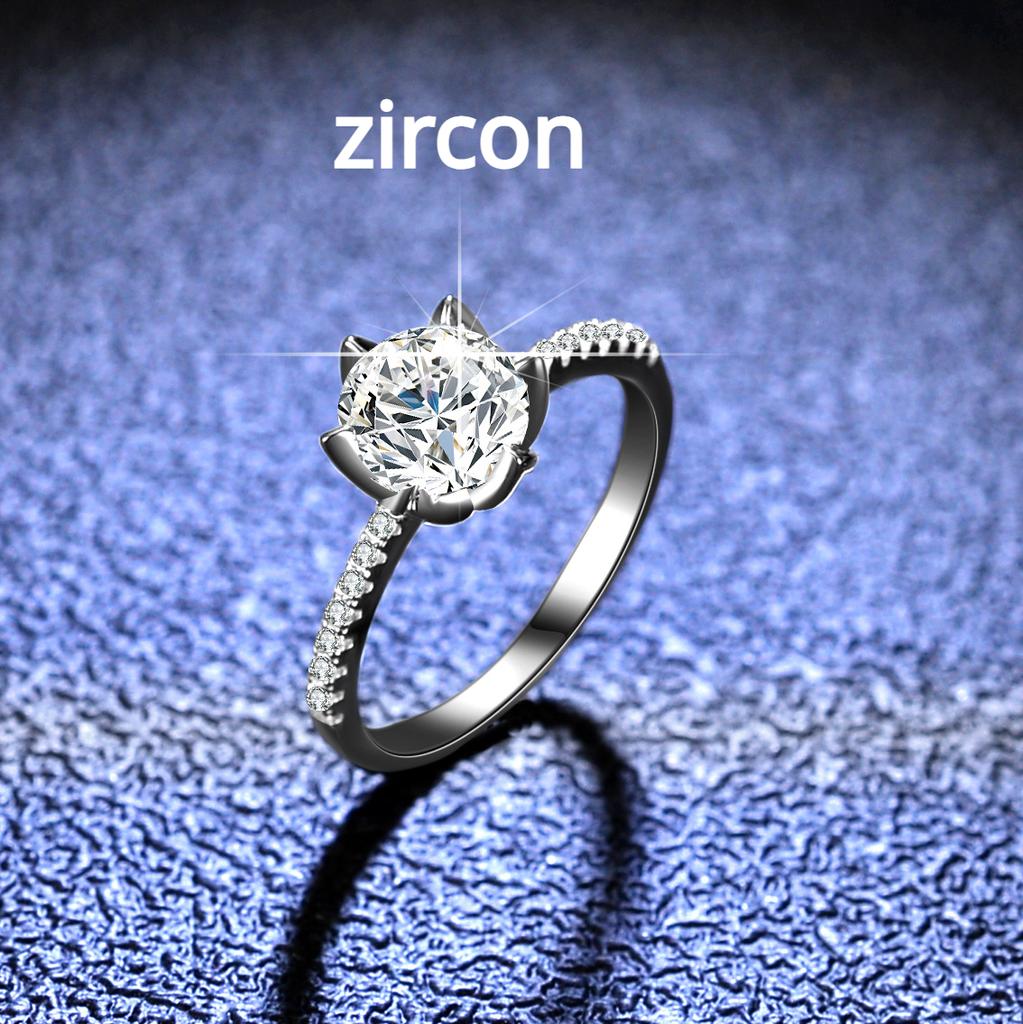 Кольцо из стерлингового серебра 925 пробы с муассанитом, кленовый лист, шесть когтей, женское кольцо, модное классическое обручальное кольцо, обручальное кольцо, подарок для подруги