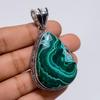 Amazing Top Grade Qualite 100% Natural Malachite Chrysocolla Pear Shape Vintage Handmade Jewelry 925 Steling Silver Pendant 2.2" WSJ-4831