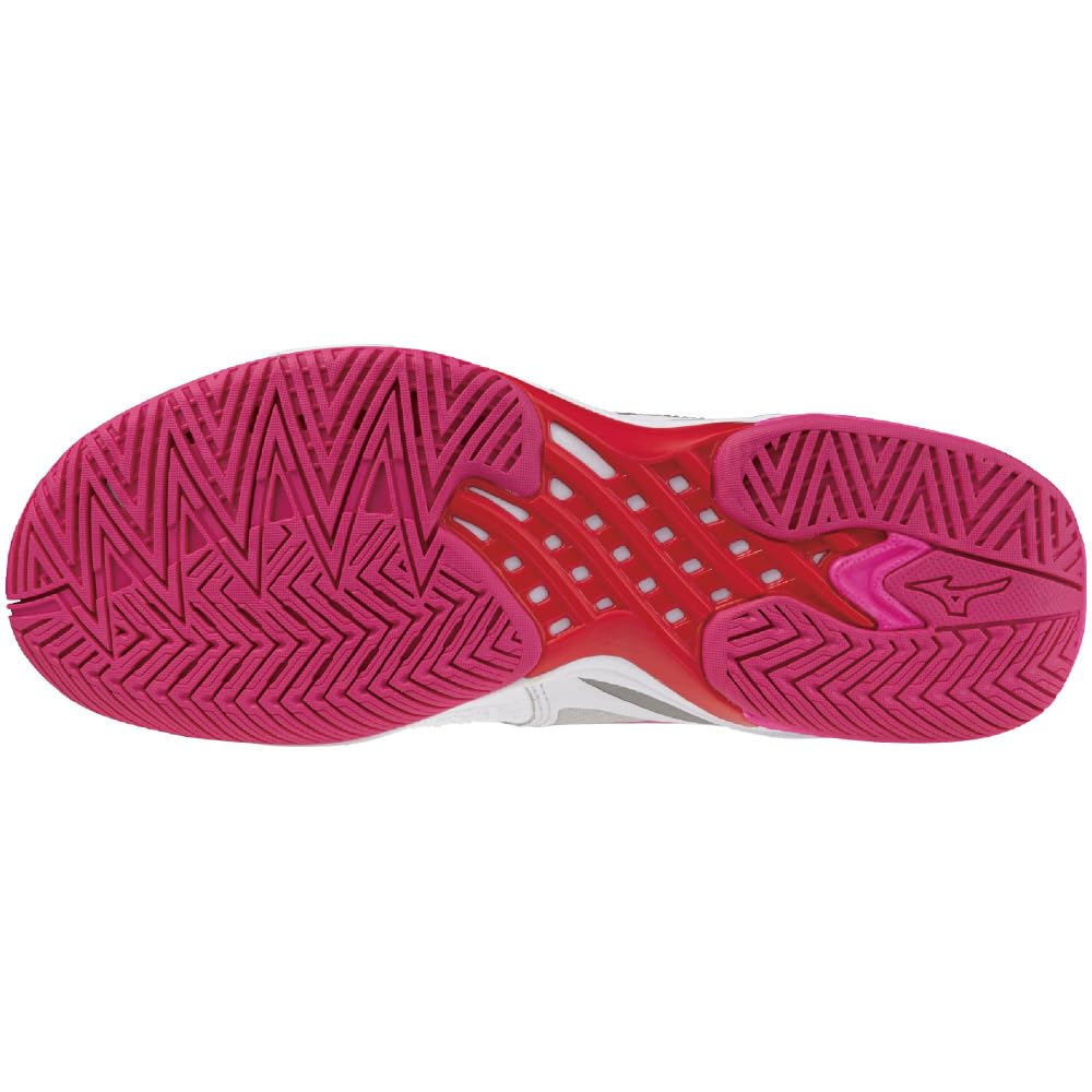 Кроссовки для тенниса Wave Exceed Tour 6 AC All Court Club Activities Lightweight Game Court Soft Белый x Розовый x Красный см E [Mizuno] 22,5