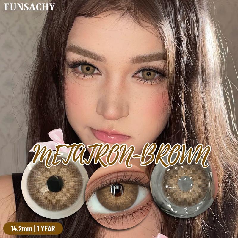 FUNSACHY 1 пара цветных глаз, синие линзы, корейские натуральные линзы, цветные контактные линзы, серые глаза, мягкий красивый зрачок, ежегодное использование