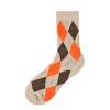 Women's Autumn Winter Socks  Fashion Rhombus Thickened Warm Socks Women Mid-tube Socks