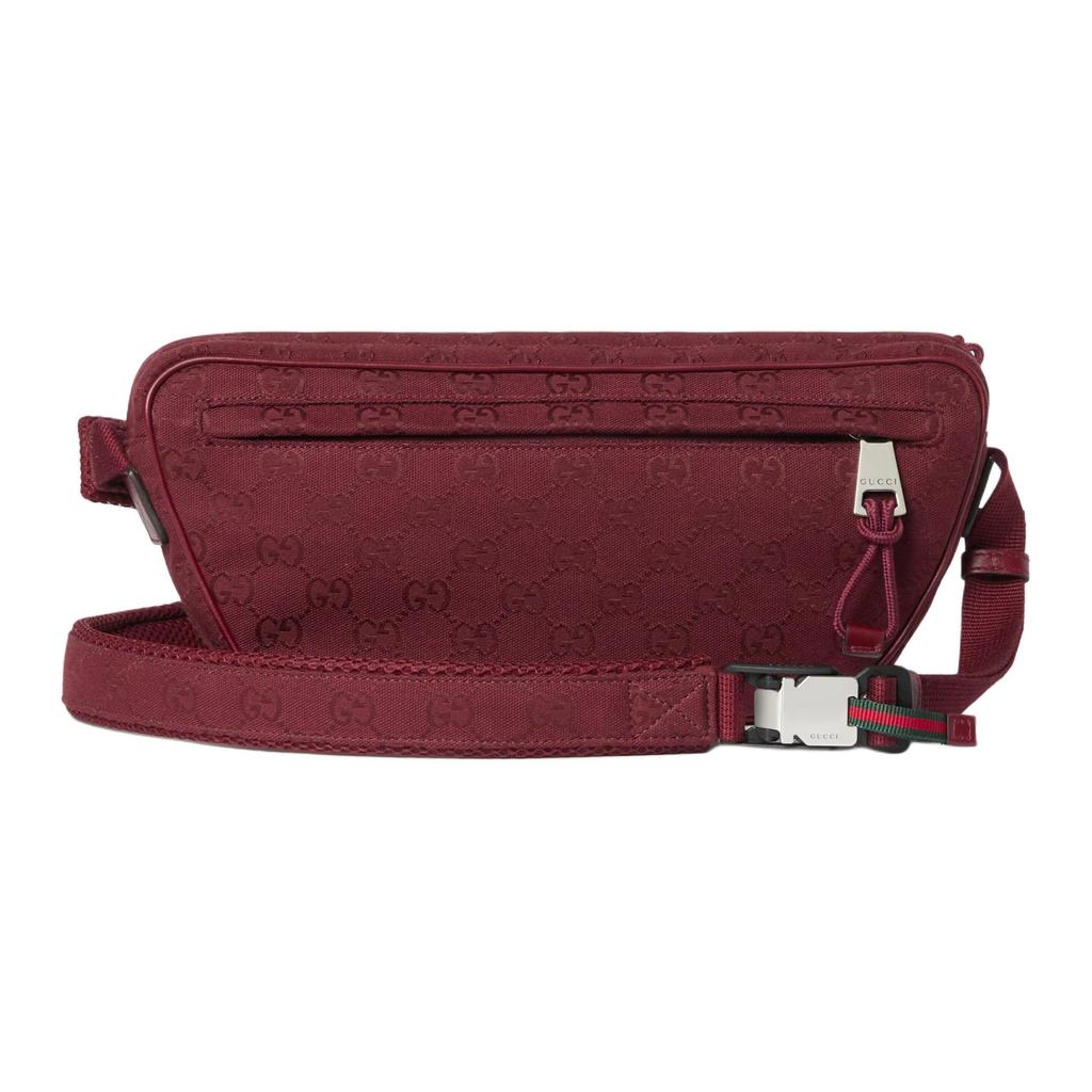 Gucci Original GG Canvas Crossbody Bag With Double G Logo And Adjustable Shoulder Strap Men crossbody bag Red 802096-FADWD-6249
