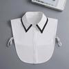 New Women White Lace Fake Collar Vintage Shirt Detachable Collar Front Tie Men Lapel Blouse Top Sweater Cotton False Collars