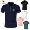 2024 Summer New Embroidered Polo Cool Silk Cotton Men's Breathable Top Quick Drying Polo Shirt Moisture Wicking Polo Shirt