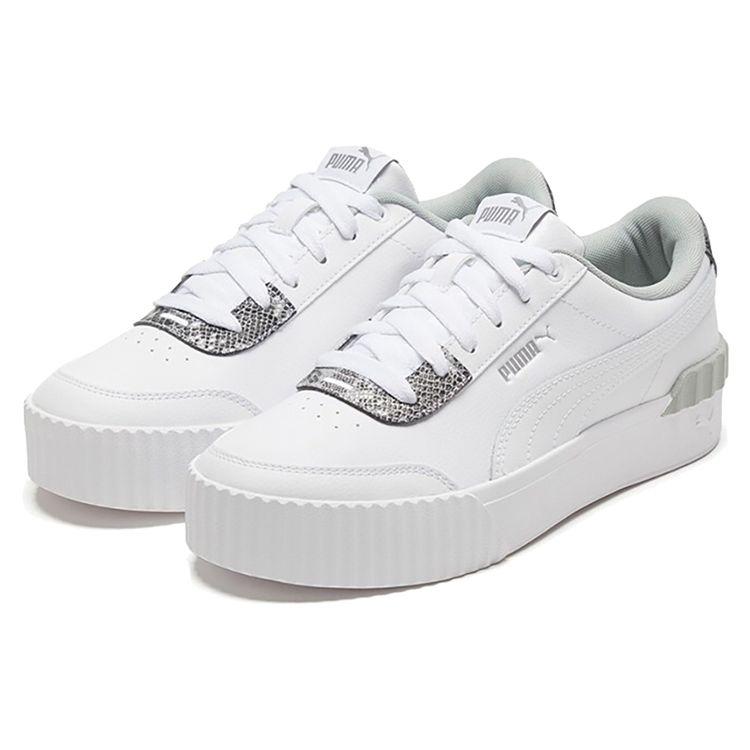 Puma Carina Lift Snake Casual Low-Top Sneakers Women Sneakers White Snake-Print 373230-01