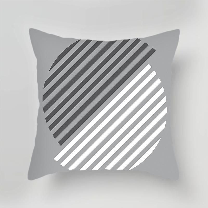 Luxury Home Decoration Cushion Cover Black Gray Dark Black and White Style Pillow Cover Office Sofa Cushion Cover