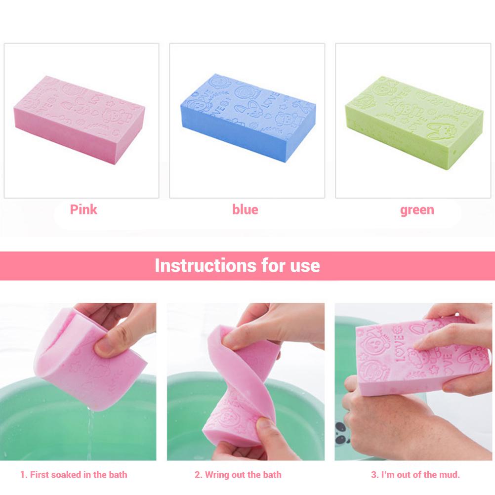 3шт. Детская ультрамягкая губка для ванны с рисунком, отшелушивающая, хлопковая губка для глубокого очищения