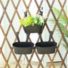 Over Fence Planters Metal Hanging Flower Pots Railing Fence Planters with Detachable Hooks for Garden Fence Home