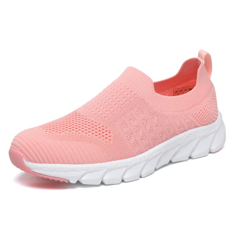 Кроссовки новые 2025 весенние повседневные кроссовки кроссовки летающие плетеные сетчатые дышащие женские кроссовки одна педаль