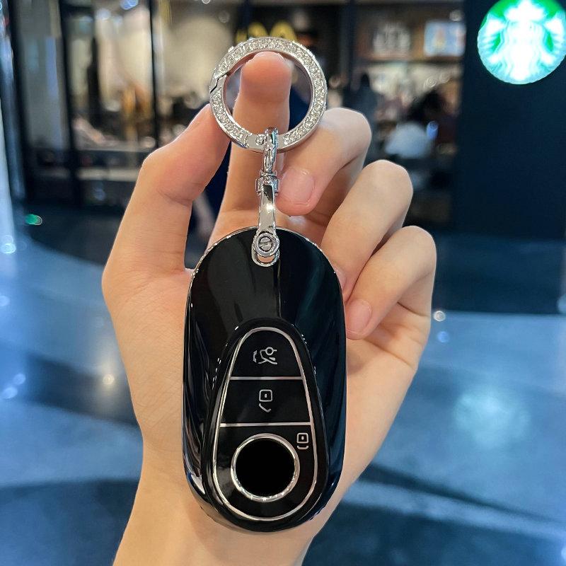 Чехол-крышка из ТПУ для автомобильного ключа Mercedes Benz C S-класса W206 W223 S350 C260 C300 S400 S450 S500 Защитный корпус ключа Брелок