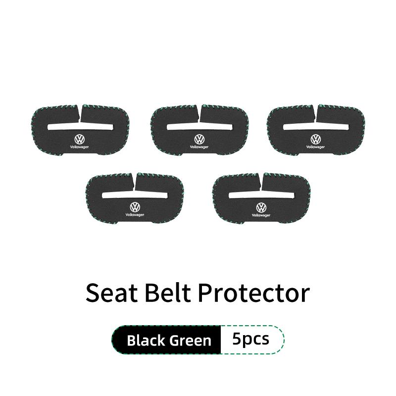 hijk1 Car Seat Belt Buckle Protector Safety Belt Anti-scratch Cover For Volkswagen VW Golf 4 6 GTI Tiguan Passat B5 B6 B7 CC Jetta MK5