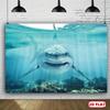 Фон-баннер на тему океана, Сцена с акулой-людоедом под водой, Фотофон для свадьбы, дня рождения, юбилея, Рождества, Нового года, Декор для вечеринки