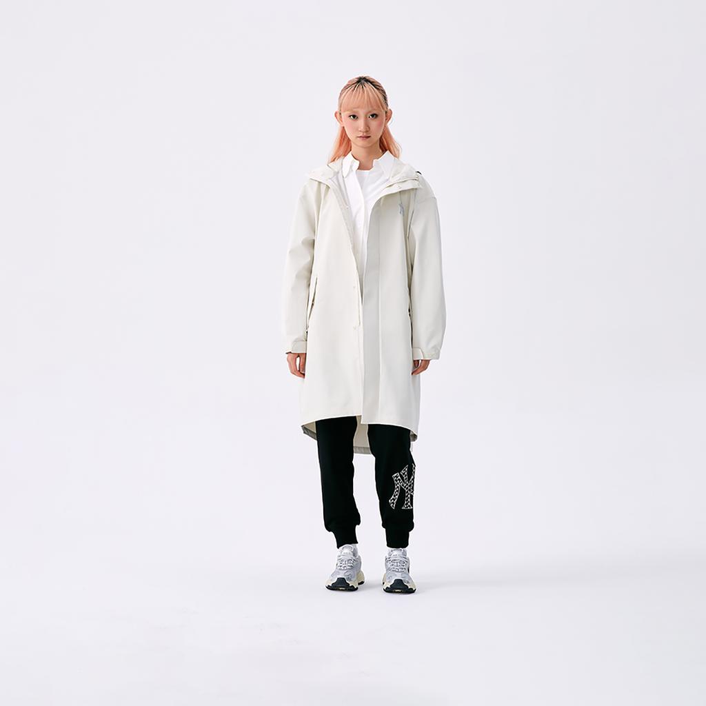 MLB New York Yankees Basic Series SS25 Solid Color Letter Print Logo Zipper Loose Comfortable Hooded Long Sleeve Jacket Windbreaker 3AWJB0651-50CRD