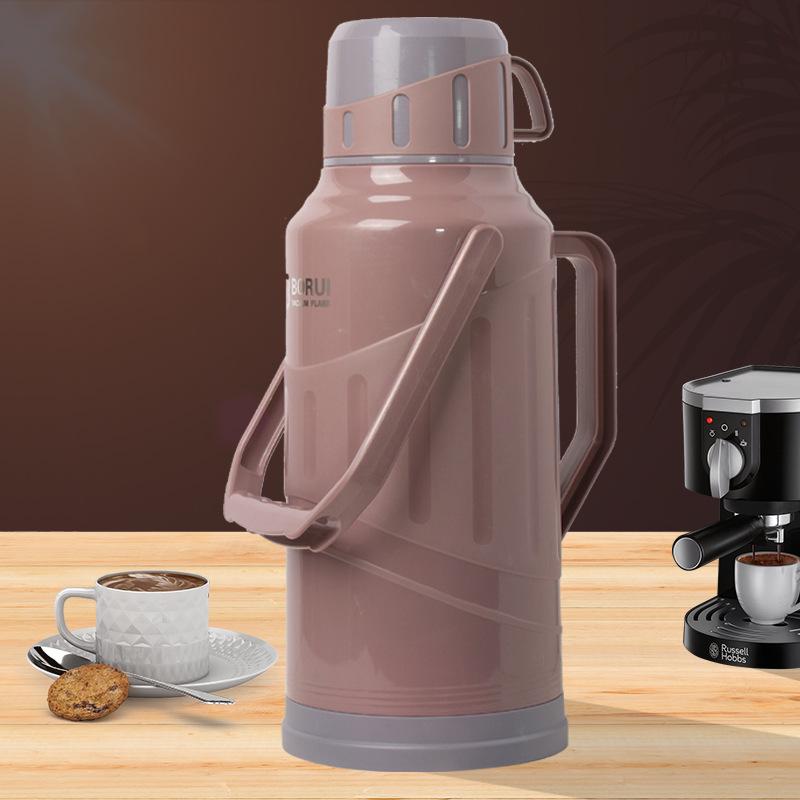 Xia Ming Large Capacity Insulated Glass Liner Thermos for Students - Hot Water Bottle with Plastic Kettle Design