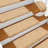 VidaXL Stair Carpet 15 Pieces 65 X 21 X 4 Cm Cream Rectangular Edge 134579