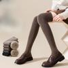 Knee-high Socks for Women, Autumn and Winter, Plush and Thickened Calf Socks, Winter Long Leg Solid Color Knee Protection Socks