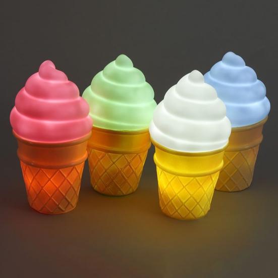 Novelty Ice Cream Shaped LED Desk Table Night Light Bedroom Home Decor Lamp