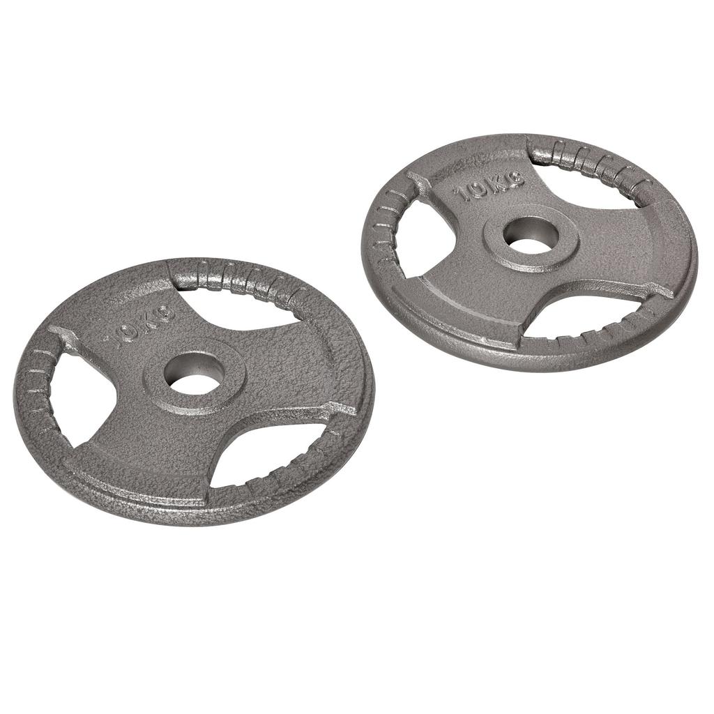 Set of 2 Cast Iron Weight Plates for 2 inch/5cm Hole Dumbbell Handle Bar, 20kg Dumbbell Plates Barbell Weight 2 x 10kg