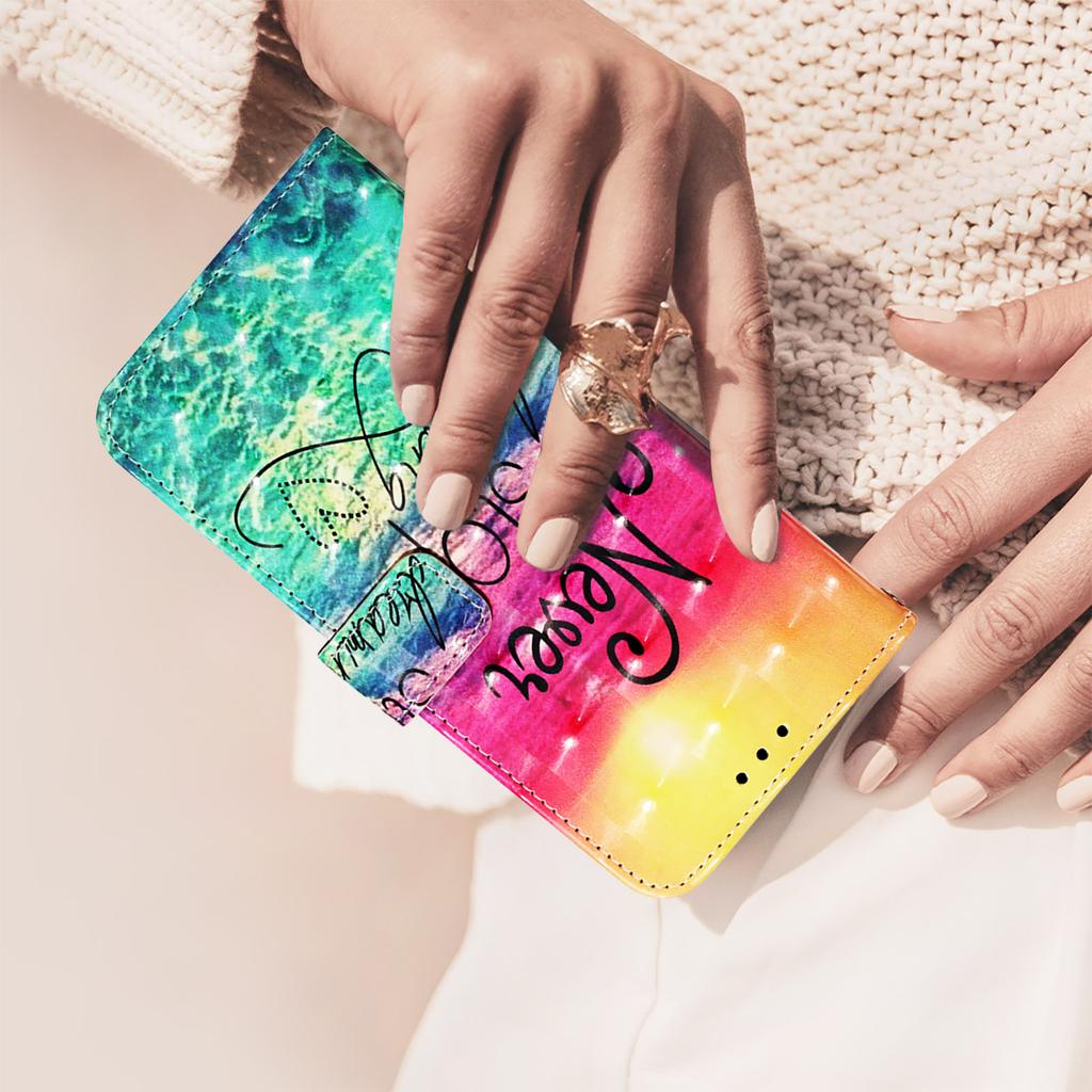 Для Realme 12 5G Кожаный чехол с печатью рисунка Кошелек Подставка Мобильная обложка с ремешком