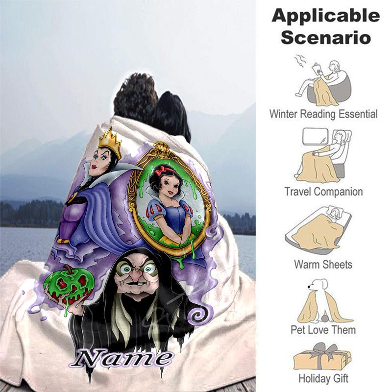 Custom 1pc Snow White's Garden Blanket, Soft And Comfortable Blanket, Casual Warm, Camping Travel Blanket, Good Birthday Gift Q90814