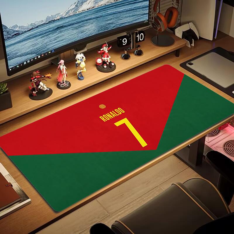 C.Ronaldo Color Mouse Pad Large Gaming Table Cushion Non-slip Laptop Tablet Big Mousepad XXL Mat Mini PC Playmat With Lock edge