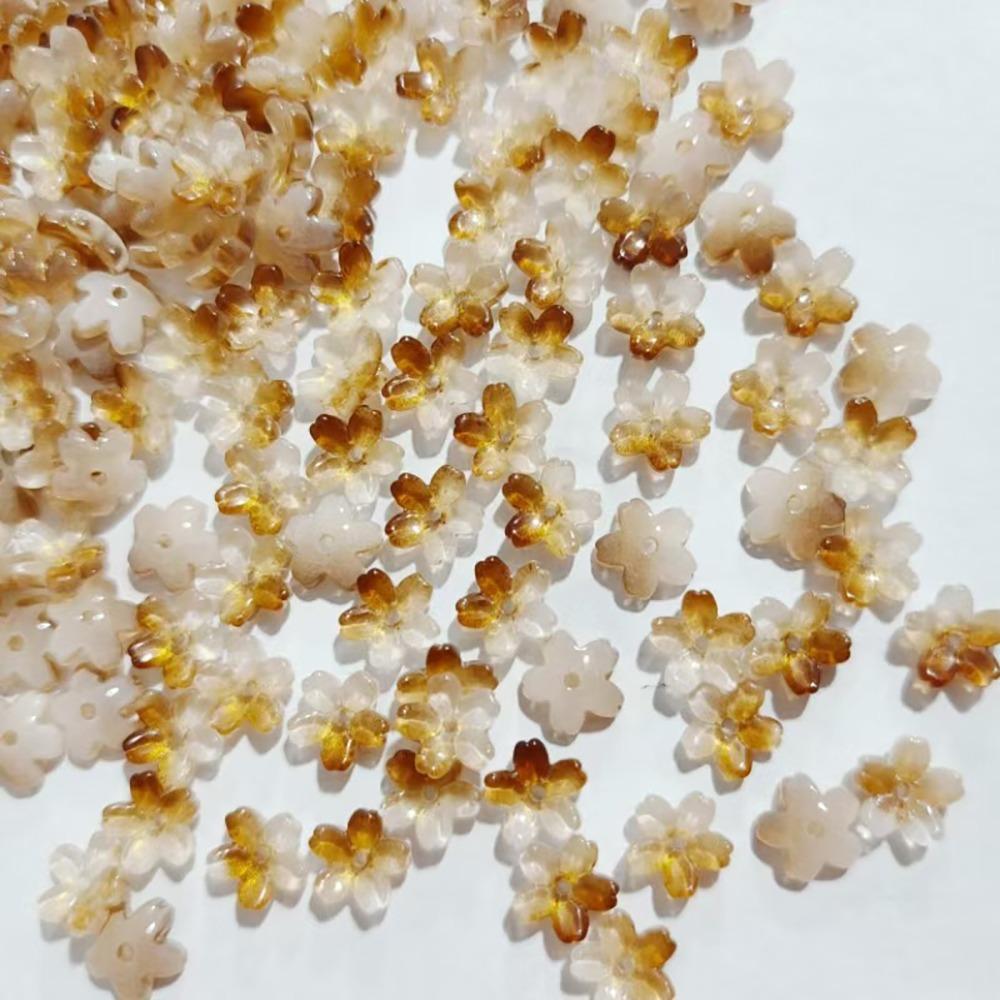 100pcs Transparent Oriental Cherry Beads Gradient Color Jewelry Making Material  DIY Accessories