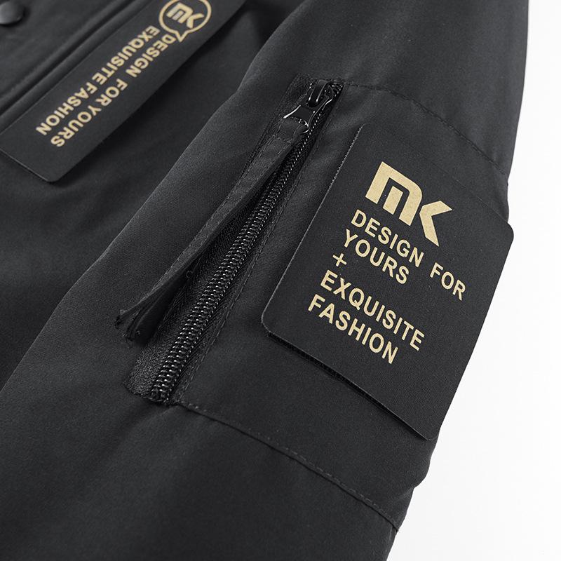 Мужская осенняя новая мужская куртка с несколькими карманами, мужская куртка с принтом и съемным капюшоном, мужской верх