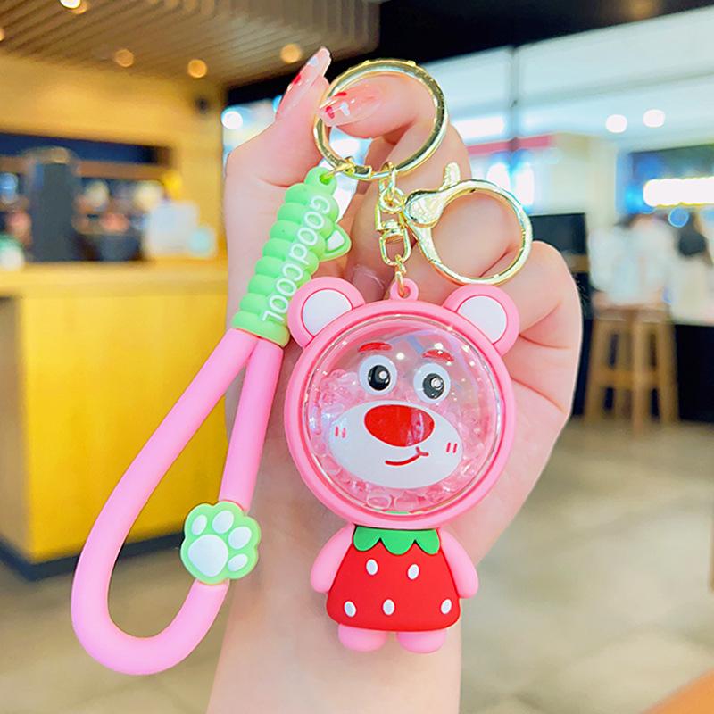 Cute Cartoon Cat Scented Bead Keychain Long Lasting Fragrance Bag Charm Creative Small Gift Pendant