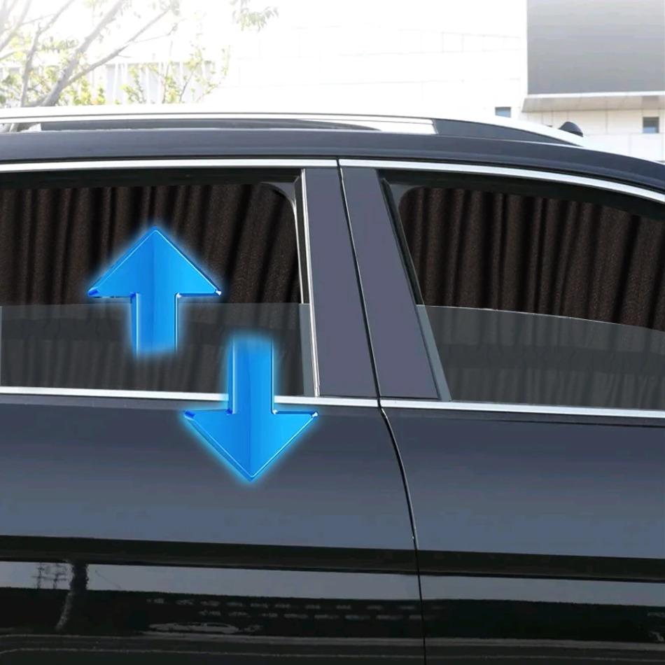 2x Автомобильный УФ-протектор, солнцезащитный козырек, автомобильные шторы для конфиденциальности, универсальные автомобильные теплоизоляционные солнцезащитные шторы для салона автомобиля