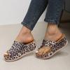 2024 Леопардовые туфли на высоком каблуке на платформе Женская обувь Летние босоножки на танкетке Пляжные шлепанцы 2024 Туфли-лодочки 2024 Шлепанцы Femme Zapatos