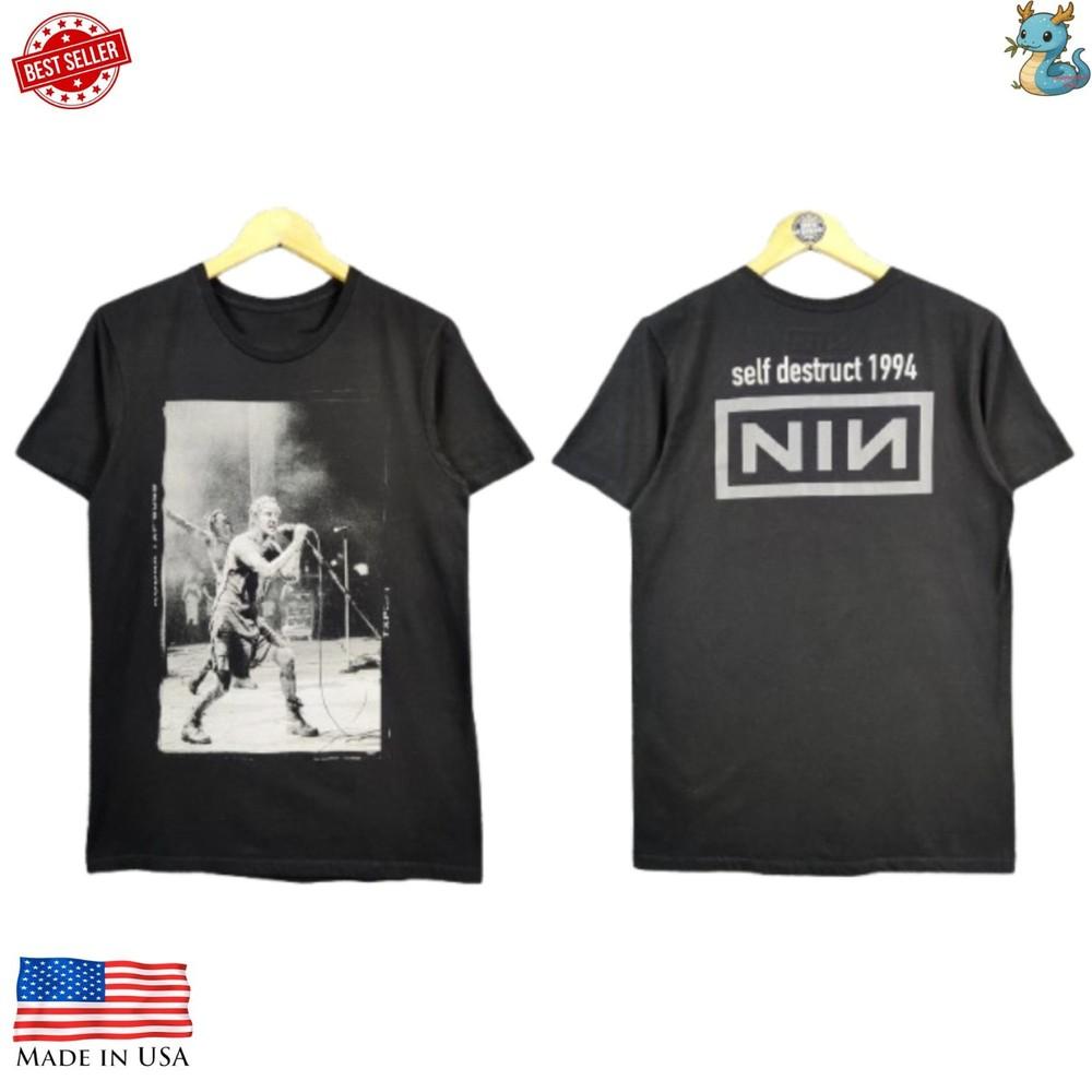 NIN Nine Inch Nails T Shirt Alternative 1994 Rock Music Band Tee Reprint Unisex T-Shirt