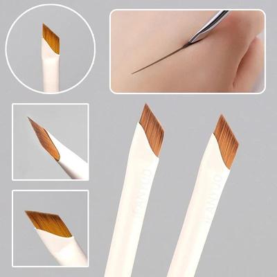 Кисть для подводки глаз Blade Eyeliner Brush Кисть для бровей Портативная плоская ультратонкая подводка для глаз Brow Contour White Кисти для макияжа Инструмент для макияжа