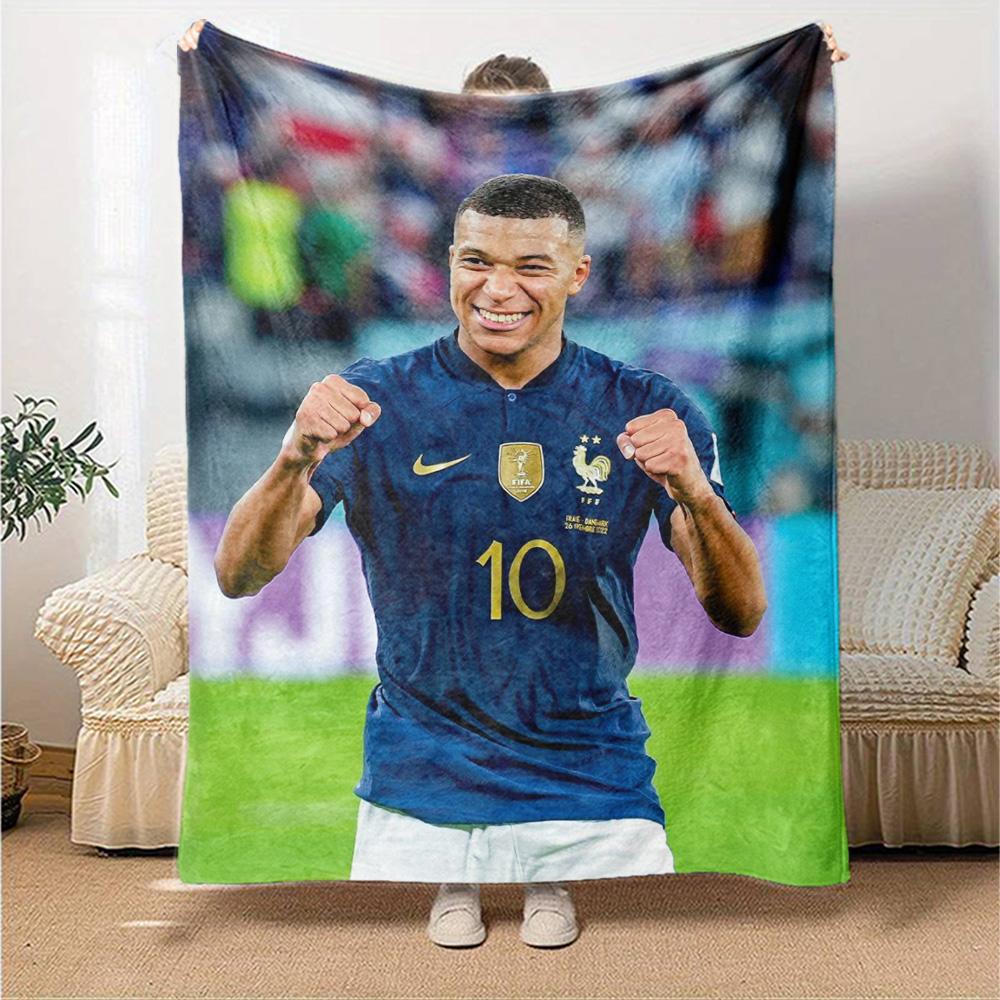 Star Player Kylian Mbappé Blanket Comfortable Great for Bedding Couch Bed All-Season Use Stylish Decor Perfect Gift for Relatives and Friends