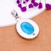 Blue Topaz Pendant, 925 Sterling Silver Pendant Necklace, Handmade Statement Jewelry Gift For Her
