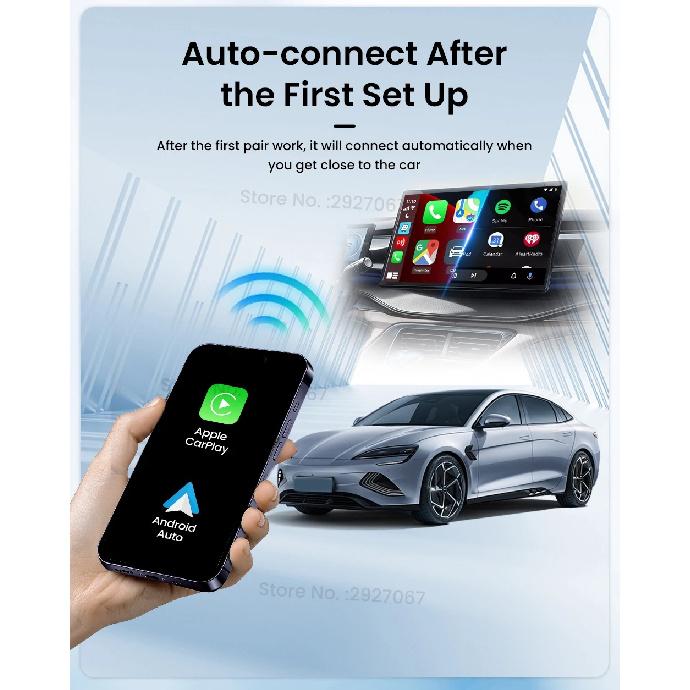 Carlinkit Wireless Carplay Adapter Mini Ultra Android Auto Box USB Plug & Play Seamless Connection for OEM Car Wired to Wireless