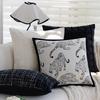 Light Luxury Retro Black and White Pillow Case Sofa Pillow Living Room Pillow Model Room Hotel Home Soft Decoration