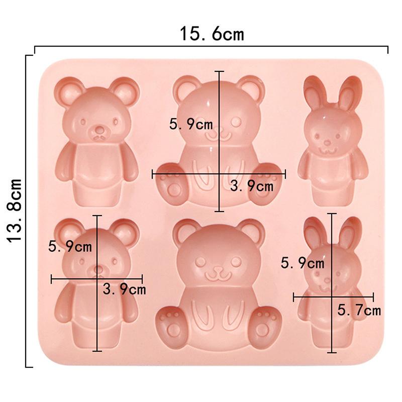 Bear Silicone Mold Cute Cartoon Animal Chocolate Cake Baking Mould Kitchen Baking Tool Kids Complementary Food Tools