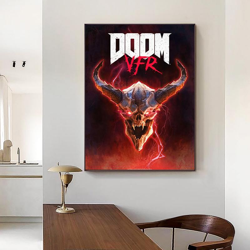Игра DOOM видео классический игровой постер настенная живопись на холсте картины для гостиной домашний декор принты плакаты