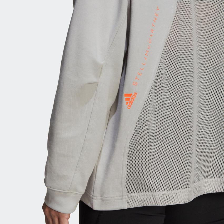 Adidas Однотонная футболка с круглым вырезом и длинным рукавом, женские топы, серые H59965