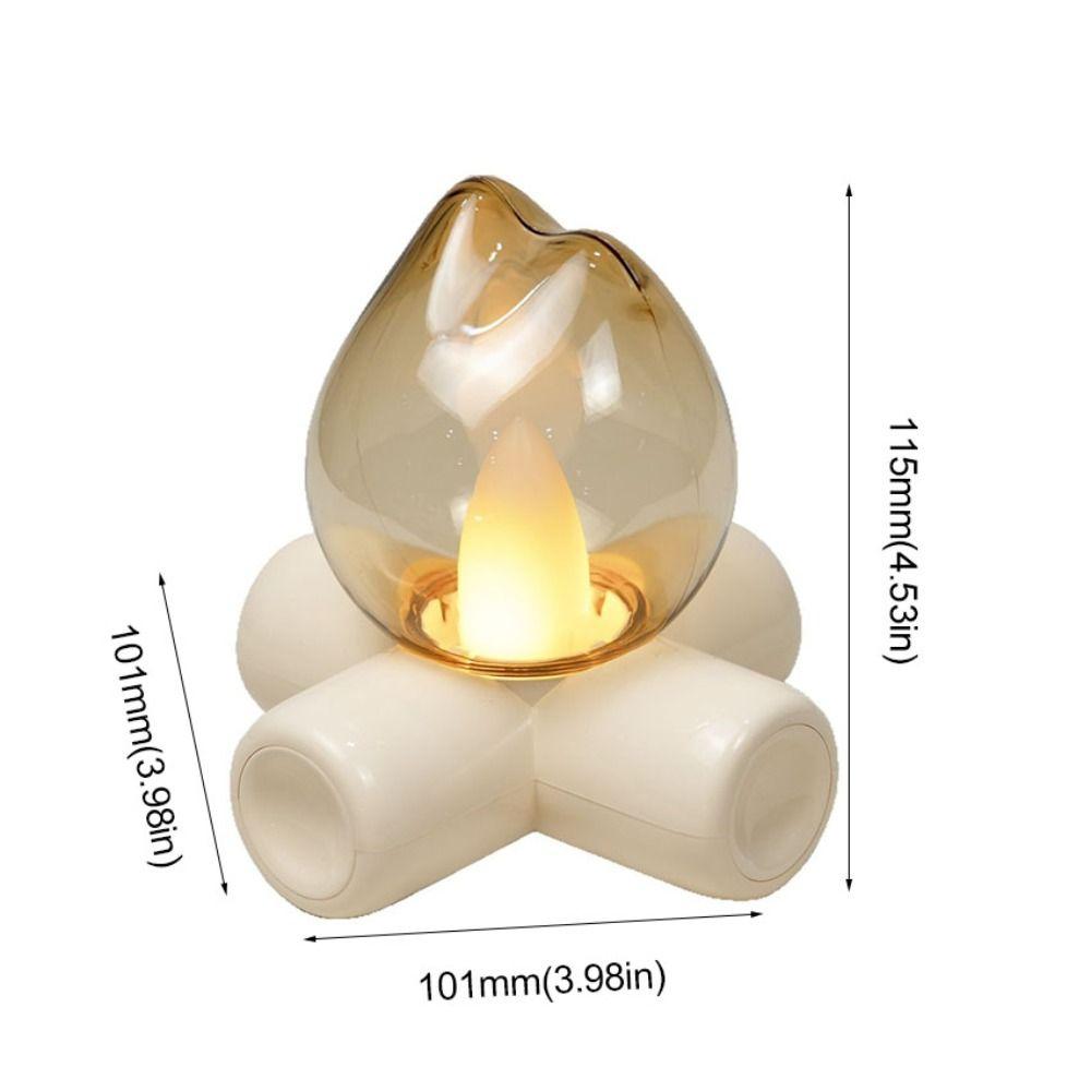Eye Protection Flame Night Lamp Rechargeable Sleep Light Decoration Table Lamp Bedroom