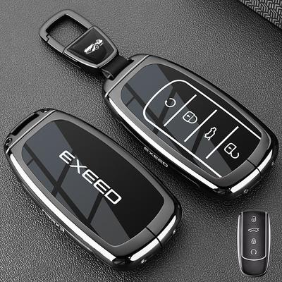 Чехол для автомобильного ключа из цинкового сплава для Chery Exeed Rx SUV, декоративная крышка-брелок для пульта, держатель кольца, брелок, аксессуары для интерьера