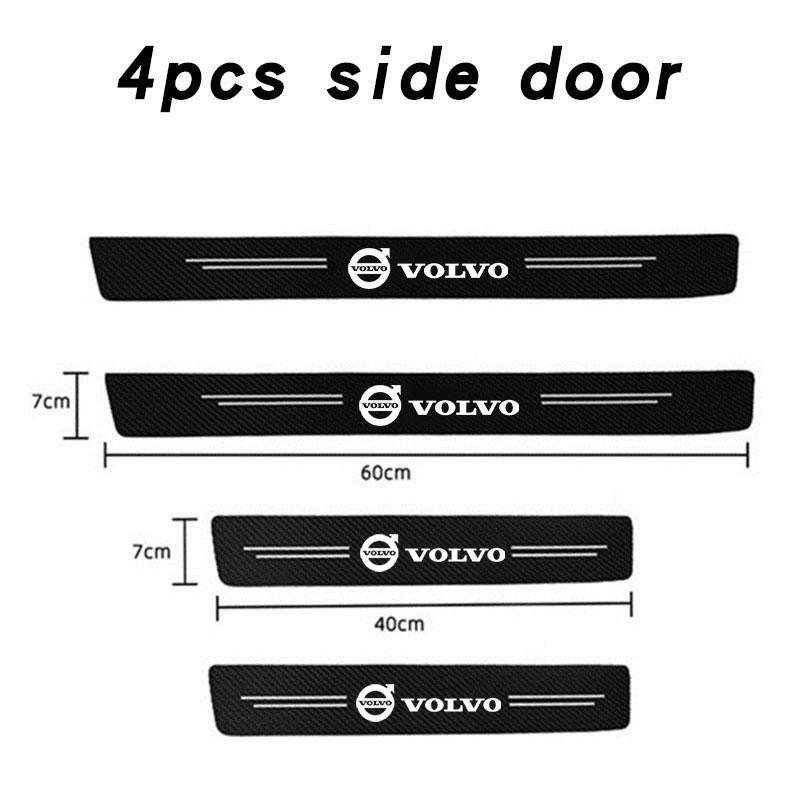 Car Door Sill Sticker Carbon Fiber Threshold Side Anti Scratch Tape for Volvo RDESIGN S60 S90 XC40 XC60 XC90 AWD Car Accessories