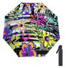 1 шт. Автоматический зонт с сильной водоотталкивающей способностью и защитой от УФ-лучей для путешествий на открытом воздухе в стиле граффити