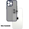 Protective Case - Silicone - for iPhone 14 Pro Max - Shockproof - Navy Blue - 2 Tempered Glass